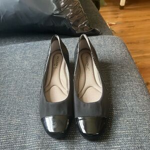 Picadilly Fashion Black Glossy Cap-Toe Flats